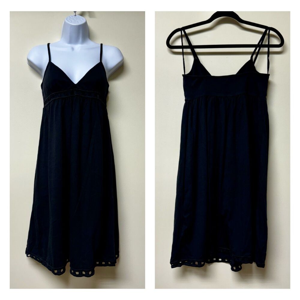 VELVET by Graham and Spencer Black Lace Detail Nightgown, Sz XS